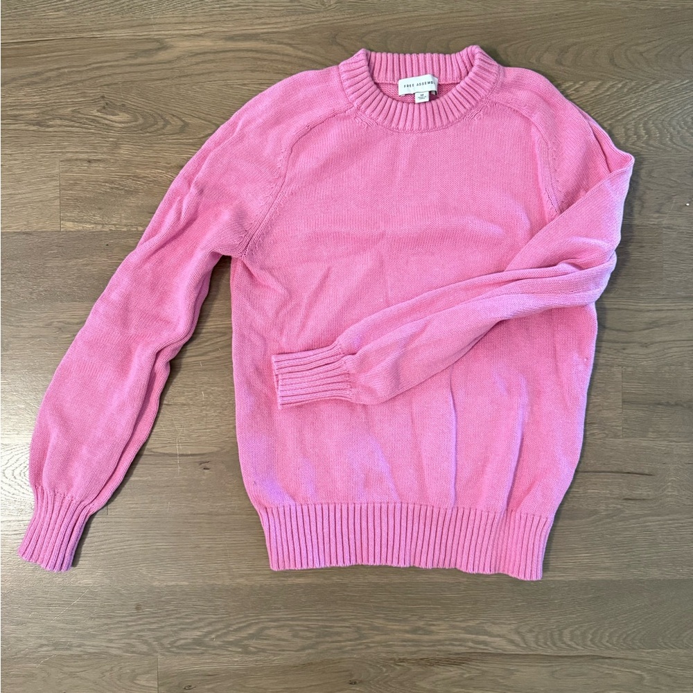 Elegant Pink Crewneck Sweater